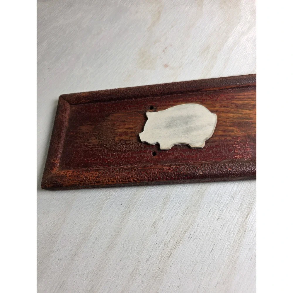 Vintage Farmhouse Wood Kitchen Wall Sign Rustic Cow Pig Plaque Cottagecore 24in